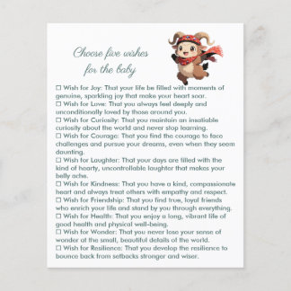 Choose five wishes for the baby Cute Ram Winter 