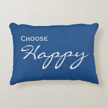 "Choose Happy" Accent Throw Pillow