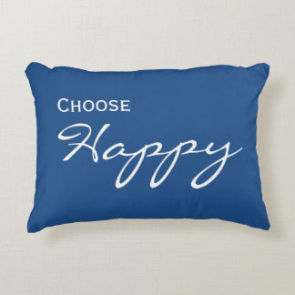 "Choose Happy" Accent Throw Pillow Dekokissen