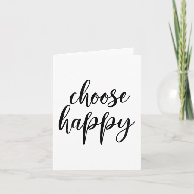 Choose Happy - For Women &amp; Men, Motivational Q Karte (Vorderseite)