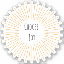 "Choose Joy" Black and Yellow Sticker