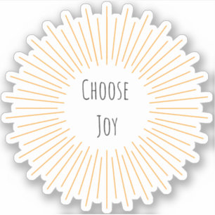 "Choose Joy" Black and Yellow Sticker