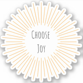 "Choose Joy" Black and Yellow Sticker