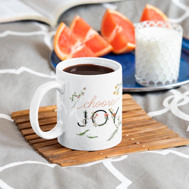 "Choose Joy" Ermutigungsschrift Watercolor Kaffeetasse (Von Creator hochgeladen)