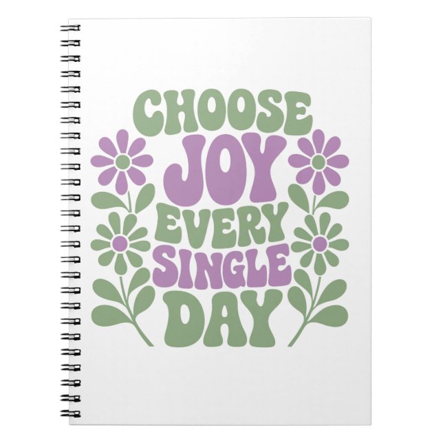 Choose Joy Every Single Day Sage Lavender  Notizblock (Vorderseite)