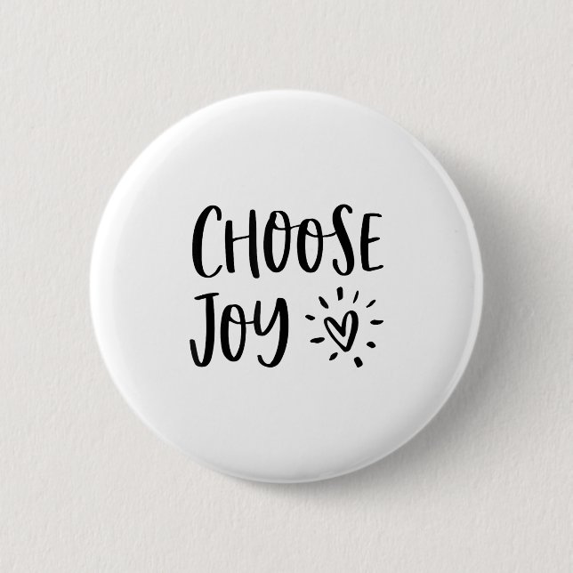 Choose Joy Hapness Heart Insrational Motivational  Button (Vorderseite)