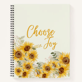 "Choose Joy" Sunflower Journal/Notebook Notizbuch
