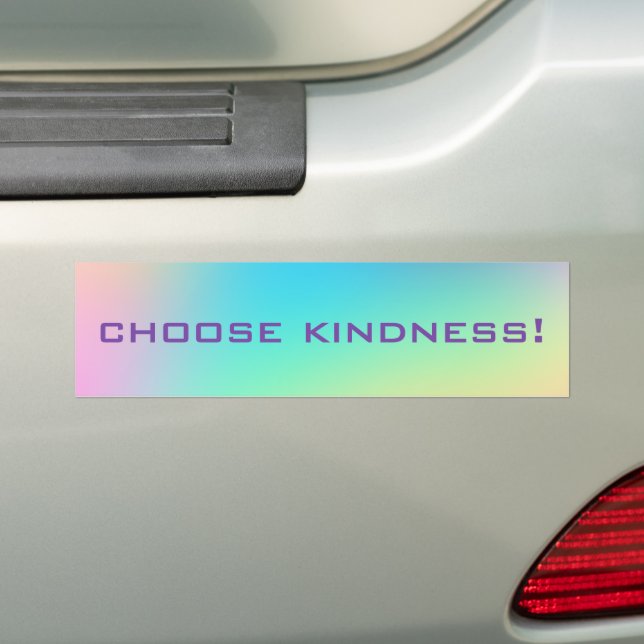 "Choose Kindness" Pastel Rainbow Gradient Autoaufkleber (Auf Auto)