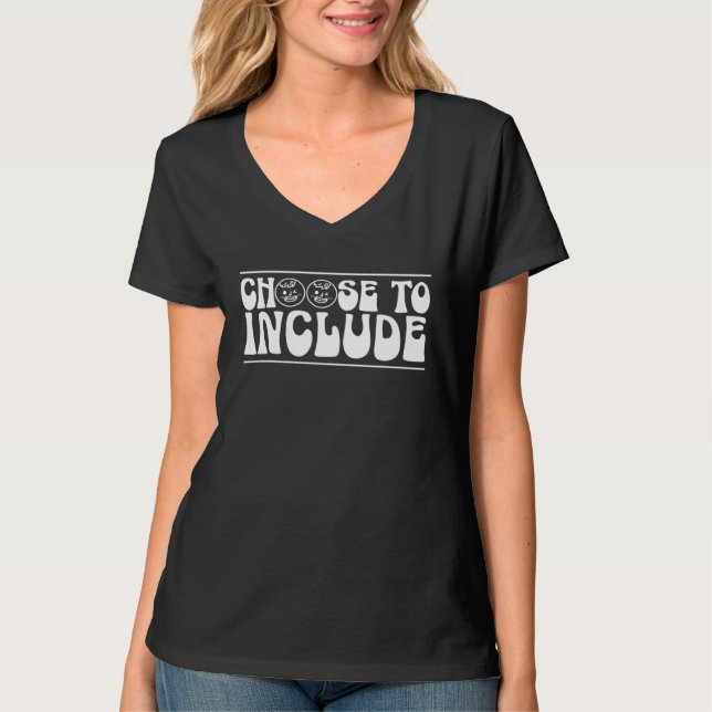 Choose To Include Kindness Anti Bullying Orange Da T-Shirt (Vorderseite)