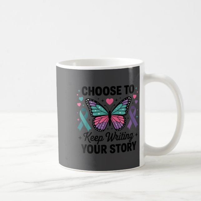 Choose To Keep Writing Your Story Insrational Butt Kaffeetasse (Rechts)
