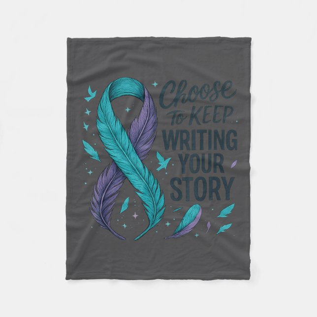 Choose To Keep Writing Your Story Insrational Quot Fleecedecke (Vorderseite)