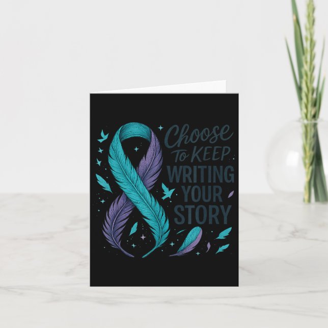 Choose To Keep Writing Your Story Insrational Quot Karte (Vorderseite)