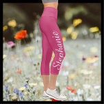 CHOOSE YOUR COLOR CUSTOM yoga capri leggings<br><div class="desc">CHOOSE YOUR COLOR CUSTOM yoga capri leggings! Printed edge to edge, with your name in large script up one leg! Sample is pink, but you can easily customize to color of your choice, create your own. Also easy to change or delete example. All Rights Reserved © 2020 Alan & Marcia...</div>