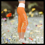 CHOOSE YOUR COLOR CUSTOM yoga capri leggings<br><div class="desc">WÄHLEN SIE IHRE FARBE maßgeschneiderte Yoga Capri Leggings! Mit dem Namen in einem weißen Skript bis zu einem Bein! Das Beispiel ist orange mit weißem Bund, aber Sie können leicht an die Farbe Ihrer Wahl anpassen. Auch leicht zu ändern oder zu löschen Beispieltext. Alle Rechte vorbehalten © 2020 Alan &...</div>