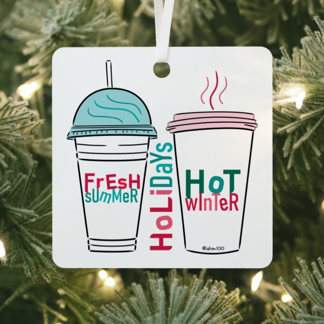Choose your favorite Christmas drink Ornament Aus Metall (InSitu)