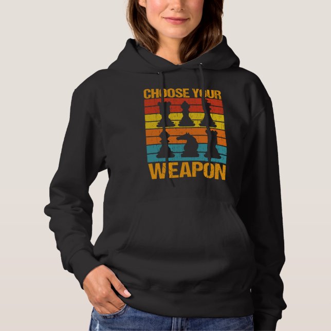 Choose Your Weapon Chess Player Vintage Hoodie (Vorderseite)