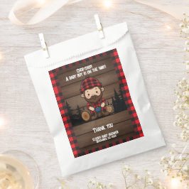 Chop! Rustikale Lumberjack Flannel Babydusche Geschenktütchen