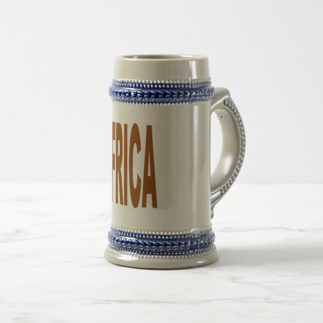 Chope 624 ml  gris/bleu  AFRICA (Devant droit)