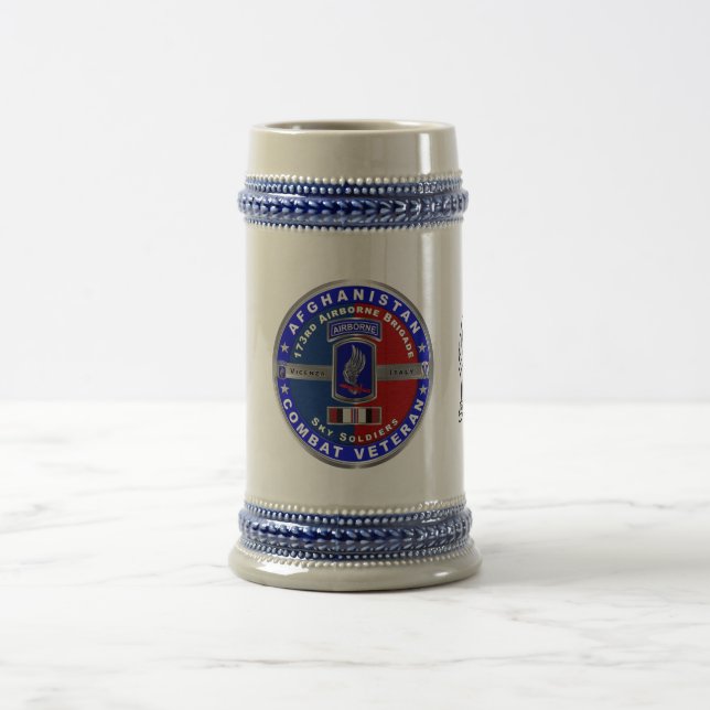 Chope À Bière 173e brigade aéroportée Équipe de combat Beer Stei (Centre)