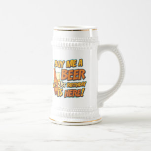 Chope À Bière 21ème Bière d'anniversaire