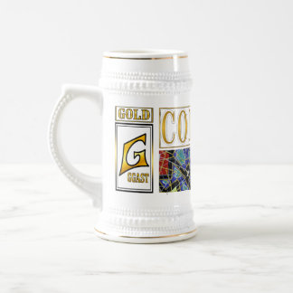 Chope à bière 22 oz – Or Art abstrait par GGAST