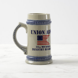 Chope À Bière 24ème Régiment d'infanterie du Michigan, guerre