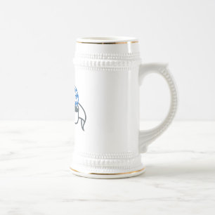Chope À Bière 29. Gaufest Beer Stein - blanc et or