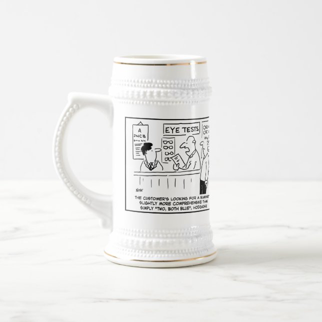 Chope À Bière 2 Dessins Opticiens amusants à thème pour personna (Gauche)