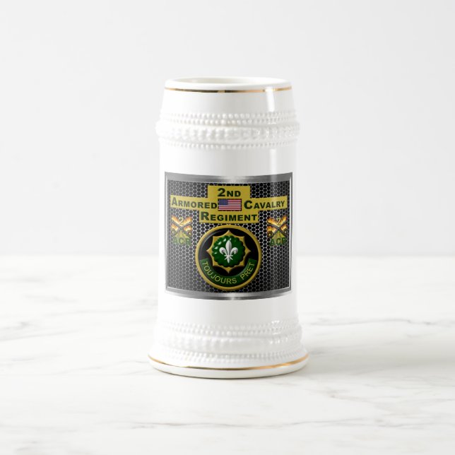 Chope À Bière 2e régiment de cavalerie blindée "toujours prêt" (Centre)