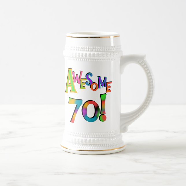 Chope À Bière 70 superbes T-shirts et cadeaux d'anniversaire (Droite)
