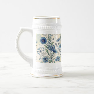 Chope À Bière Aesthetic Blue Wildflowers