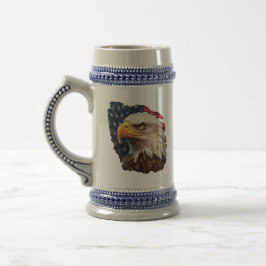 Chope À Bière Aigle à drapeau américain