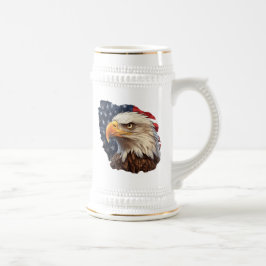 Chope À Bière Aigle à drapeau américain