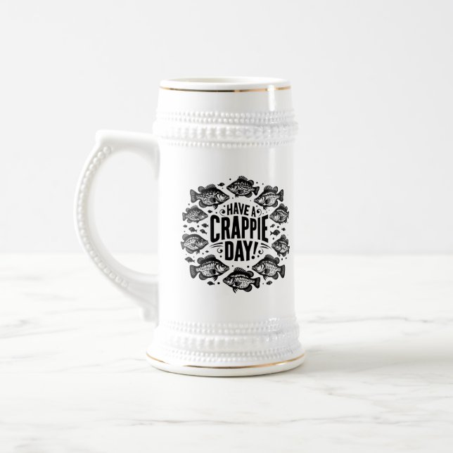 Chope À Bière Amusant Avoir une Journée de la Crappie Pêche (Gauche)