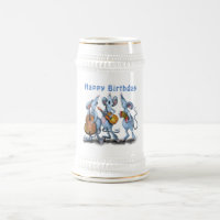 Amusant Birthday Beer Stein Mouse Music Band