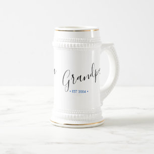 Chope À Bière Année de création personnalisée de grand-papa