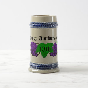 Chope À Bière Anniversaire Stein 13ème de vin