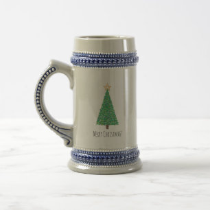 Chope À Bière Arbre de Noël vert