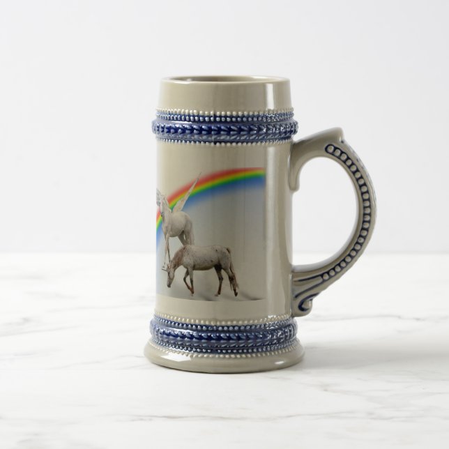 Chope À Bière Arc-en-ciel de licorne et de Pegasus (Droite)