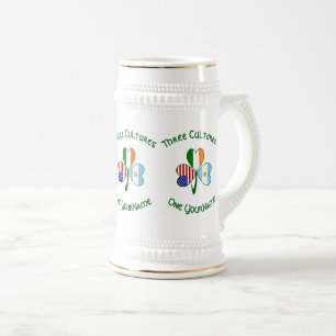 Chope À Bière Argentine Irlande États-Unis Trèfle Drapeau Person