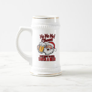 Chope À Bière Art de Noël amusant Père Noël