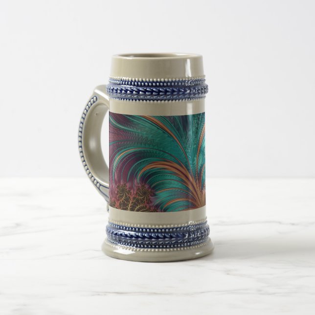 Chope À Bière Art fractal moderne (Devant gauche)