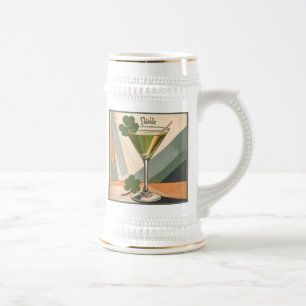Chope À Bière Art Shamrock Martini Mid Century Modern Sláinte !