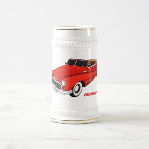 Chope À Bière Automobile classique rouge 1948