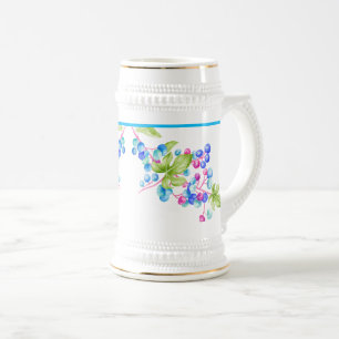 Chope À Bière Baies de porcelaine sur un Stein