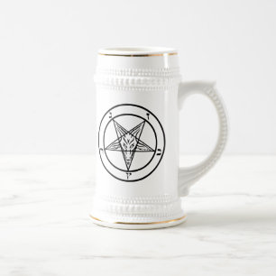 Chope À Bière Baphomet Pentagram Satanic Bière Stein