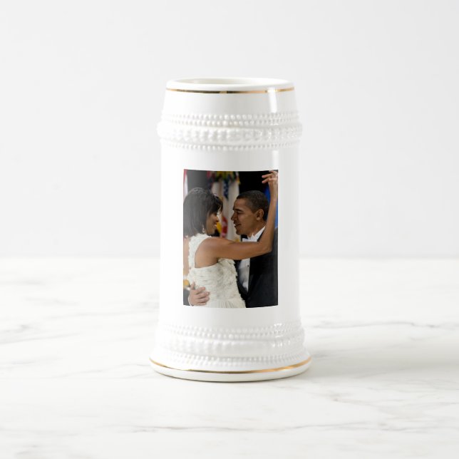 Chope À Bière Barack et Michelle Obama (Centre)