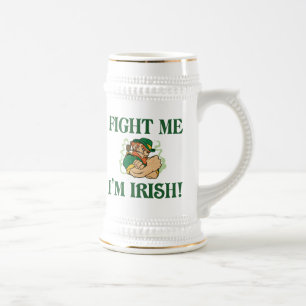 Chope À Bière Bats-toi, je suis Irlandais