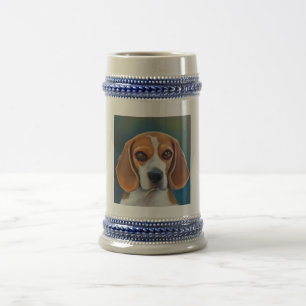Chope À Bière Beagle - Portrait de chien