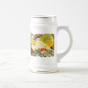 Chope À Bière Bénédictions d'un ~ de colombe sur Stein blanc